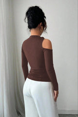 Metallic Trim Bodycon Knit Top