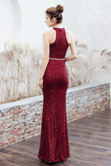 Plunging Neck Mermaid Formal Dress