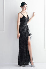 Intricate Beadwork Figure Hugging Gown Formal Dress