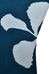 Printed Backless Slim Waist Bodycon Sweater Dress