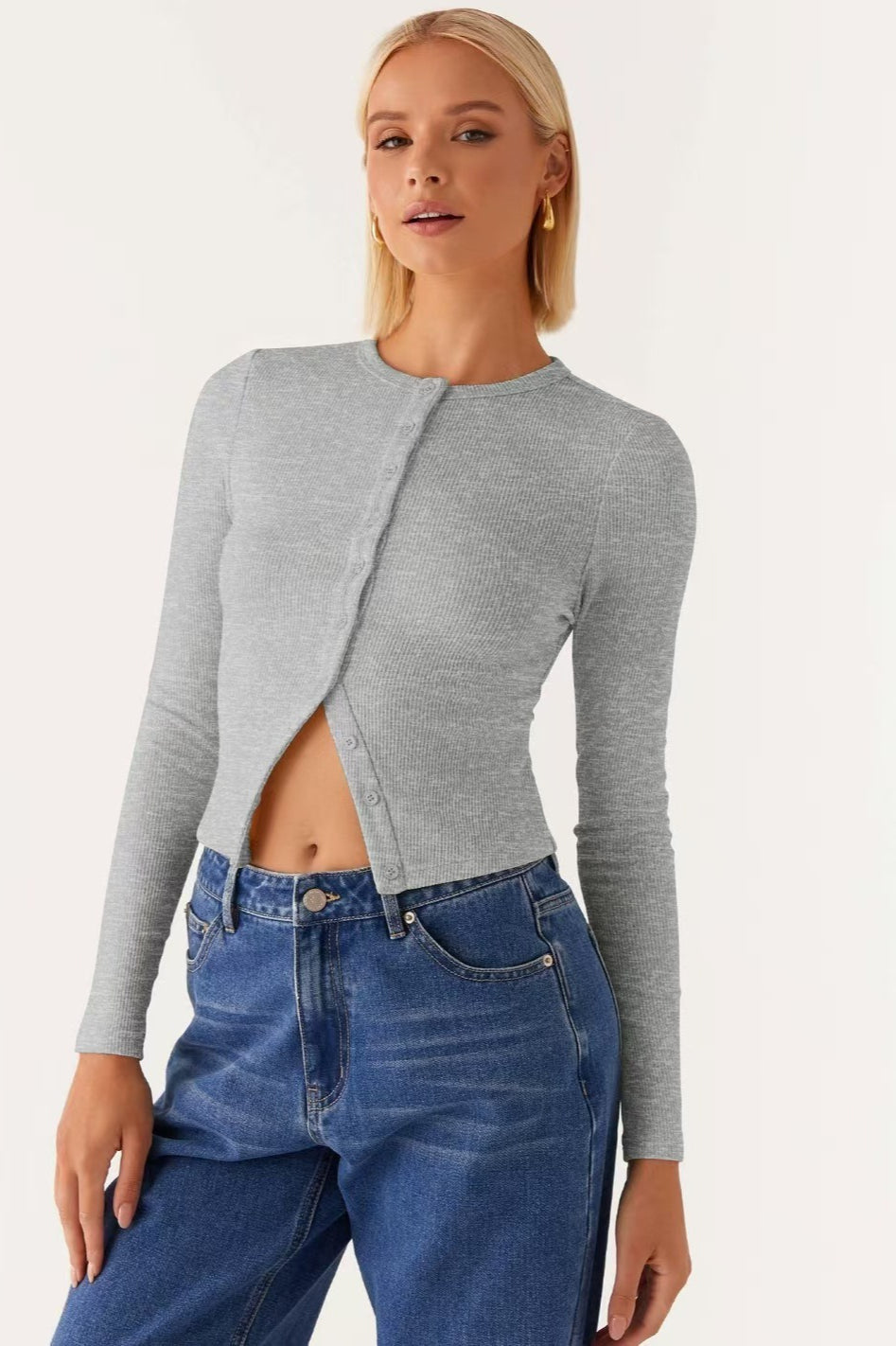 Minimalist Button Cardigan