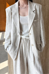 Casual Tencel Linen Suit Blazer