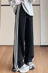 Straight Wide Leg Knit Pants