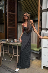Sexy Polka Dot Cami Long Maxi Dress