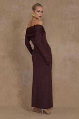 Elegant Off Shoulder Knit Sweater Dress