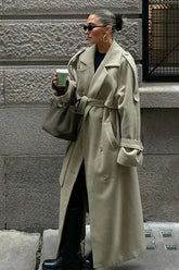 Vintage Double Breasted Belted Overcoat