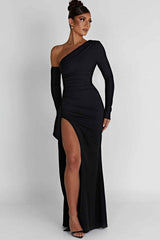 Asymmetric Slit Mermaid Formal Dress