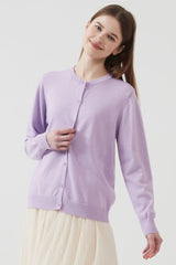 Cotton Round Neck Cardigan
