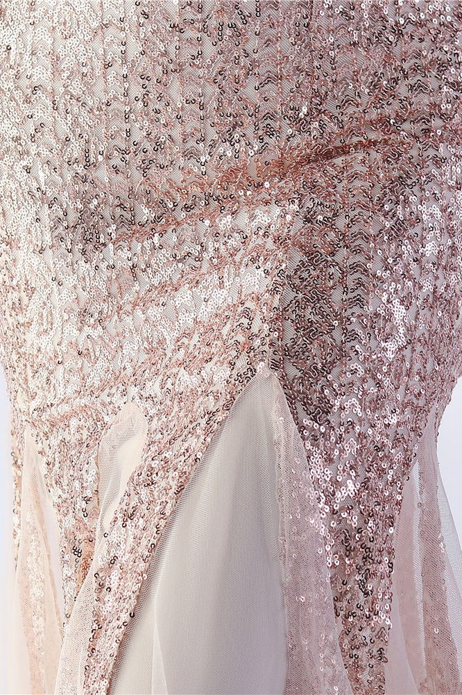 Sequin Ruffled Mesh Party Dress