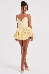 Spaghetti Strap Ruffle Party Dress