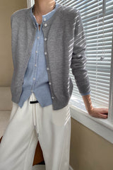 Contrast Panel Layering Cardigan