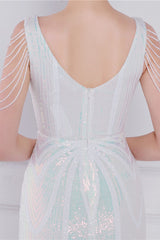 Beaded Floral Sequin Mermaid Party Dress