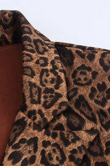 Leopard Print Trench Style Overcoat