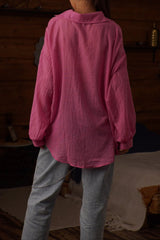 Solid Lightweight Long Sleeve Blouse