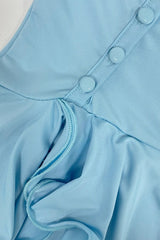 Halter Backless Button Party Dress