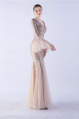 Sequin Ruffled Mesh Party Dress