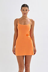 Printed Backless Slim Waist Bodycon Sweater Dress