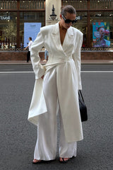 Elegant Longline Belted Trench Overcoat