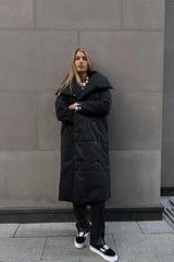 Long Stand Collar Puffer Jacket