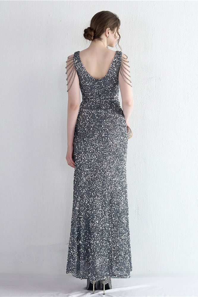 Statement Bead Mermaid Gown Formal Dress