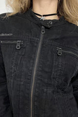 Vintage Black Denim Trucker Jacket