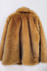 Faux Fur Mid Length Blazer Coat coats
