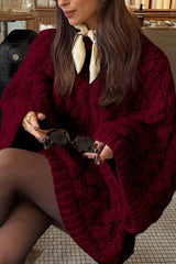 Vacation Style Cable Knit Sweater