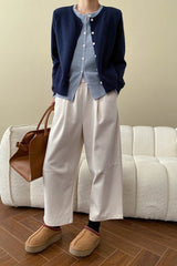 Contrast Panel Layering Cardigan