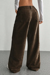 Pockets Wide Leg Knit Pants