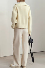 Slouchy High Neck Loose Solid Sweater