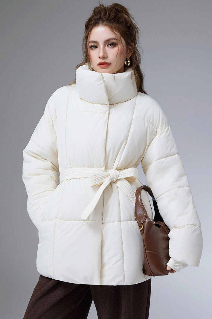 Warm Casual Cropped Cotton Puffer Jacket