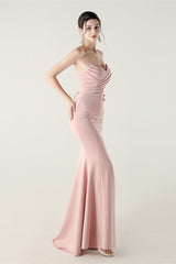 Strapless Sweetheart Pleated Party Dress