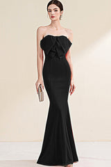 Elegant Bustier Mermaid Formal Dress S / Black