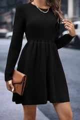 Loose Fit Knit Sweater Dress