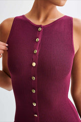 Knit Sleeveless Bodycon Sweater Dress