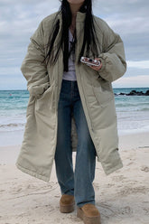 Relaxed Fit Longline Puffer Jacket