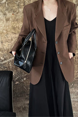 Vintage Casual Long Sleeve Blazer