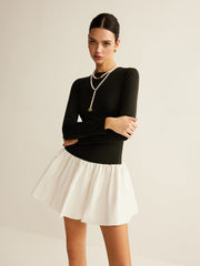 Two Tone Panel Slim Dress Dresses