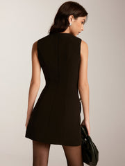 Removable Rhinestone Bow Tank Dress Dresses