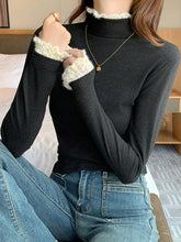 Elegant Contrast Trim Jersey Top Black / XS T Shirts