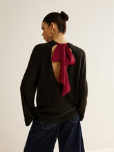 Oversized Open Back Tie Sweater Black / XS Sweaters