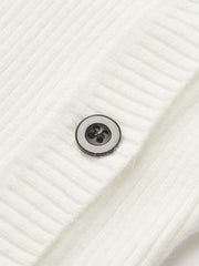 Plain Asymmetrical Breasted Sweater Sweaters