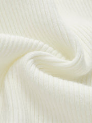 Plain Asymmetrical Breasted Sweater Sweaters