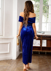 Velvet Off-the-shoulder Cocktail Dress
