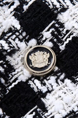 Houndstooth Double Breasted Blazer