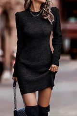 Solid Color Bodycon Knit Sweater