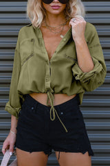 Denim Two Pocket Relaxed Blouse