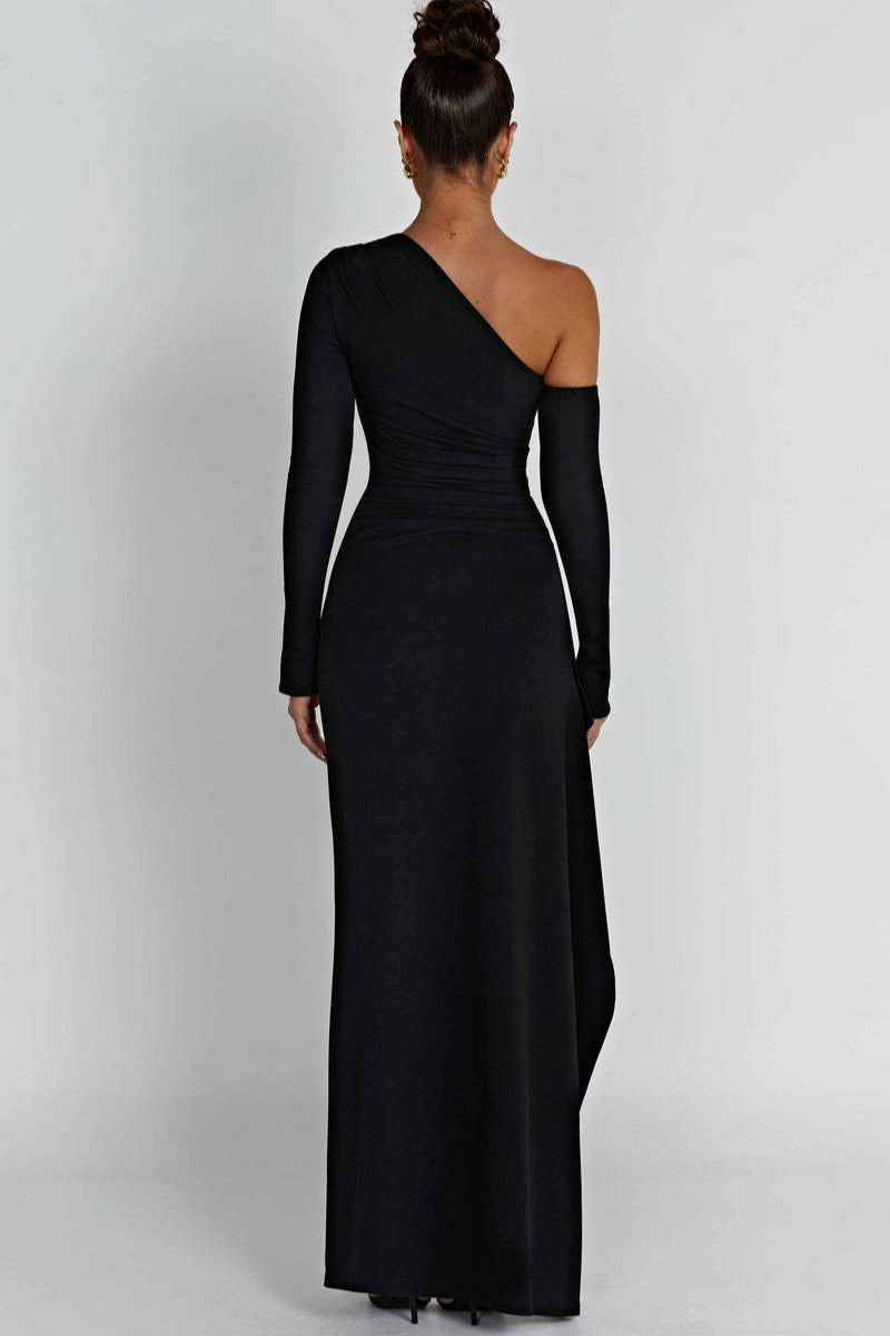 Asymmetric Slit Mermaid Formal Dress