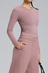 Stretch Round Neck Knit Top