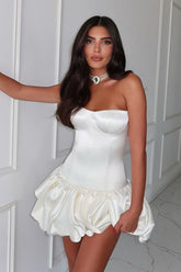 Strapless Ruched A-Line Party Dress